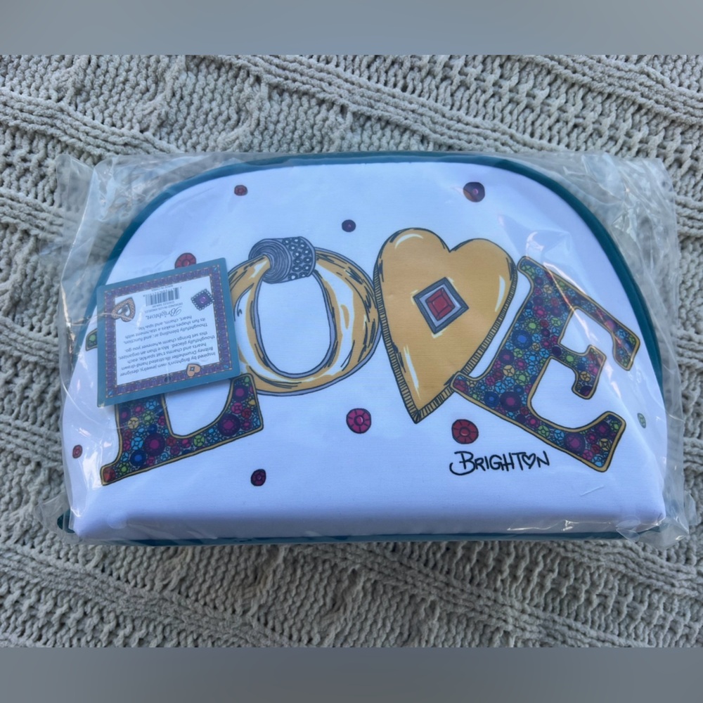 NWT Brighton Multicolor Love cosmetic Pouch, 2 piece